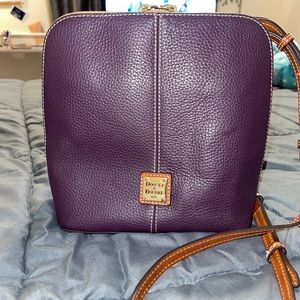 D&B Large Trixie Crossbody. Plum wine color